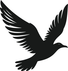 Seagull silhouette vector illustration