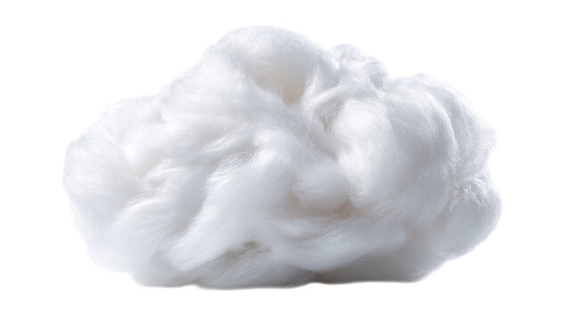 Soft fluffy white cotton fiber texture background image ideal for design projects and creative applications white on transparent background