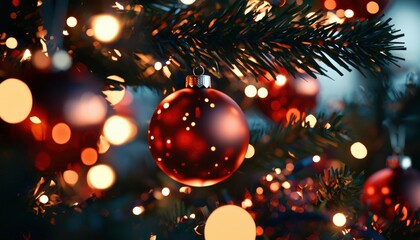 Christmas tree bauble with lights