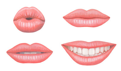 Obraz premium 口のイラストセット