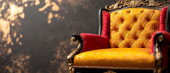 Ornate Upholstered Armchair