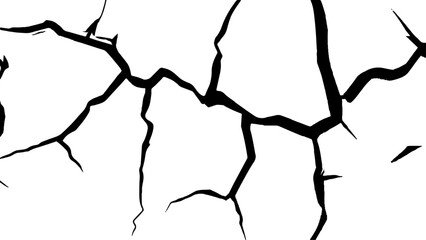 Vector grunge cracked texture style with cracked texture isolated on white background. 