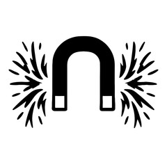 Horseshoe Magnet with Magnetic Field Lines – Representation of Magnetism, Force, and Electromagnetic Principles