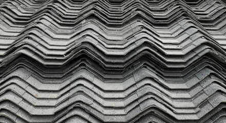 Stacked corrugated metal roofing sheets