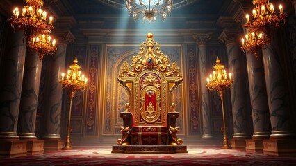 Obraz premium golden King Throne