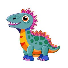 Colorful Cartoon Dinosaur  A Joyful Prehistoric Character for Kids
