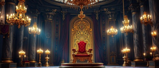 Obraz premium golden King Throne