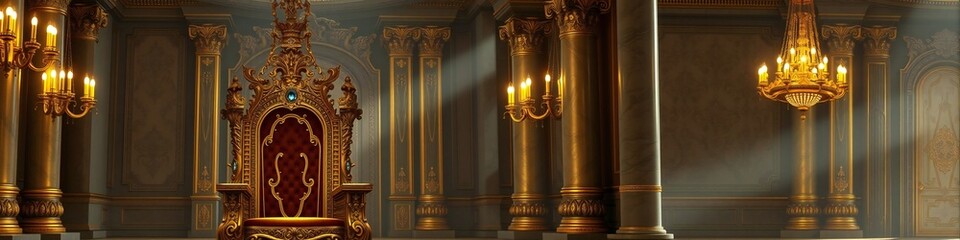 Obraz premium golden King Throne