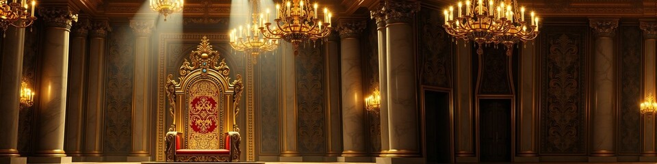 Obraz premium golden King Throne