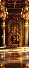 Obraz premium golden King Throne