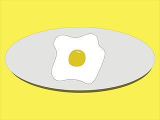 Sunny Side Up Delight: Golden Yolk, Silvery White, Breakfast Classic