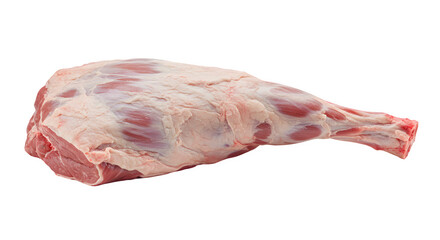 Raw Lamb Leg Isolated on White Background, Fresh Lamb Leg Cut Perfect for Meat Advertisements, Premium Lamb Leg Ideal for Recipes, lamb leg PNG image