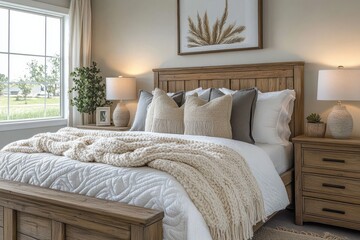 Cozy Minimalist Bedroom Design with Low Profile Bed