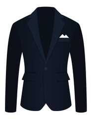 Fototapeta premium Blue business tuxedo. vector illustration