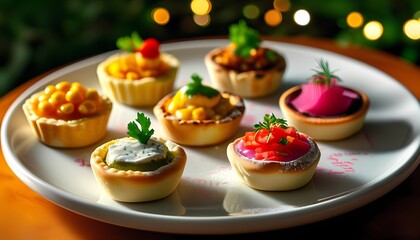 canape with salmon and cheese