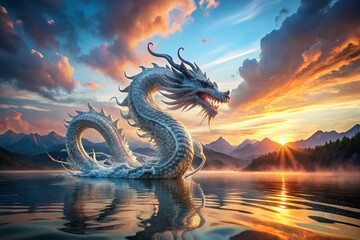 2024 Symbol: Majestic Water Dragon Landscape
