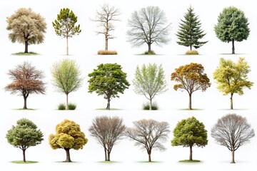 16 Quick Sketches of Trees: A Collection of Hand-Drawn Tree Illustrations for Design Projects
