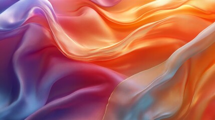 Obraz premium Vibrant flowing silk fabric displaying rich color transitions.