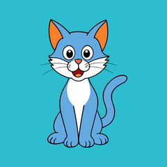 Obraz premium vector illustration of a cat
