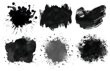Fototapeta premium Creative Ink Stain and Splash Elements