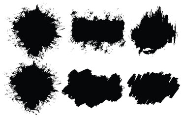 Black Brush Stroke Vector Collection for Graphic Design