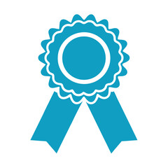 Minimalist Award Ribbon Icon Vector Design.