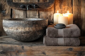 Rustic Bathroom Vanity with Reclaimed Wood Accents