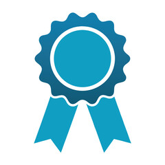 Minimalist Award Ribbon Icon Vector Design.