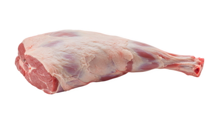 Raw Lamb Leg Isolated on White Background, Fresh Lamb Leg Cut Perfect for Meat Advertisements, Premium Lamb Leg Ideal for Recipes, lamb leg PNG image