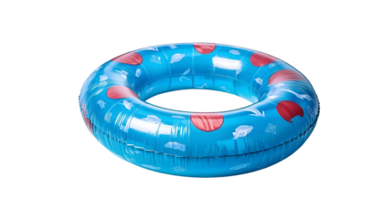 Inflatable swimming ring isolated on transparent background