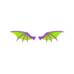 Cartoon dragon wings. Fantasy wings. Vector illustration