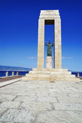 Statue of Athena on the Falcomat seafront in Reggio Calabria, Italy