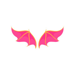 Obraz premium Cartoon dragon wings. Fantasy wings. Vector illustration