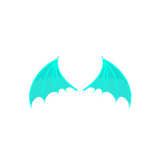Cartoon dragon wings. Fantasy wings. Vector illustration