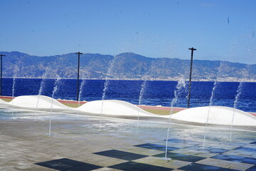 Tempietto urban park on the seafront of Reggio Calabria, Italy