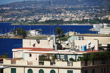 View of Reggio Calabria from the Aragonese Castle, Italy