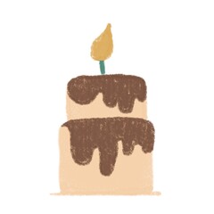 chocolate cake with candles
