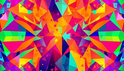 Vibrant geometric abstract art, dynamic shapes & textures, modern, vector art
