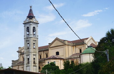 Bell tower of the cathedral of Oppido Mamertina, Calabria, Italy © sansa55