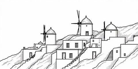 Santorini Architectural Lines