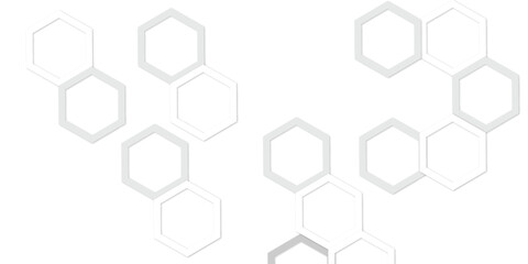 modern backdrop featuring a geometric pattern of gray and whit outlined hexagons on a white background, creating a minimalist and abstract design with a subtle texture.
