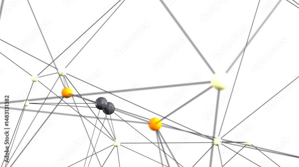 Poster Stock photo of an abstract network connection. Ideal for technology, communication, and connection concepts.