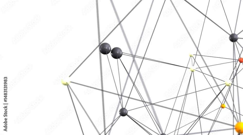 Leinwandbilder stock photo of an abstract network connection graphic. ideal for technology, communication, and conn