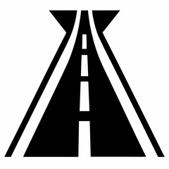Road icon on white background