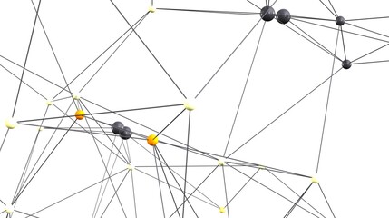 Obraz premium Stock photo of an abstract network connection graphic with nodes and lines. Ideal for technology, communication, and connectivity concepts.