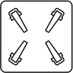 rectangular Japanese folding table icon