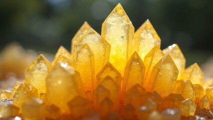 Yellow crystal clusters