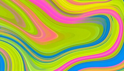 A dream-like landscape of colorful curves and patterns spreads out.