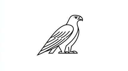 Obraz premium Bold line art of a regal bird