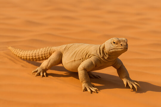 This Sanda animal is walking in the desert.
